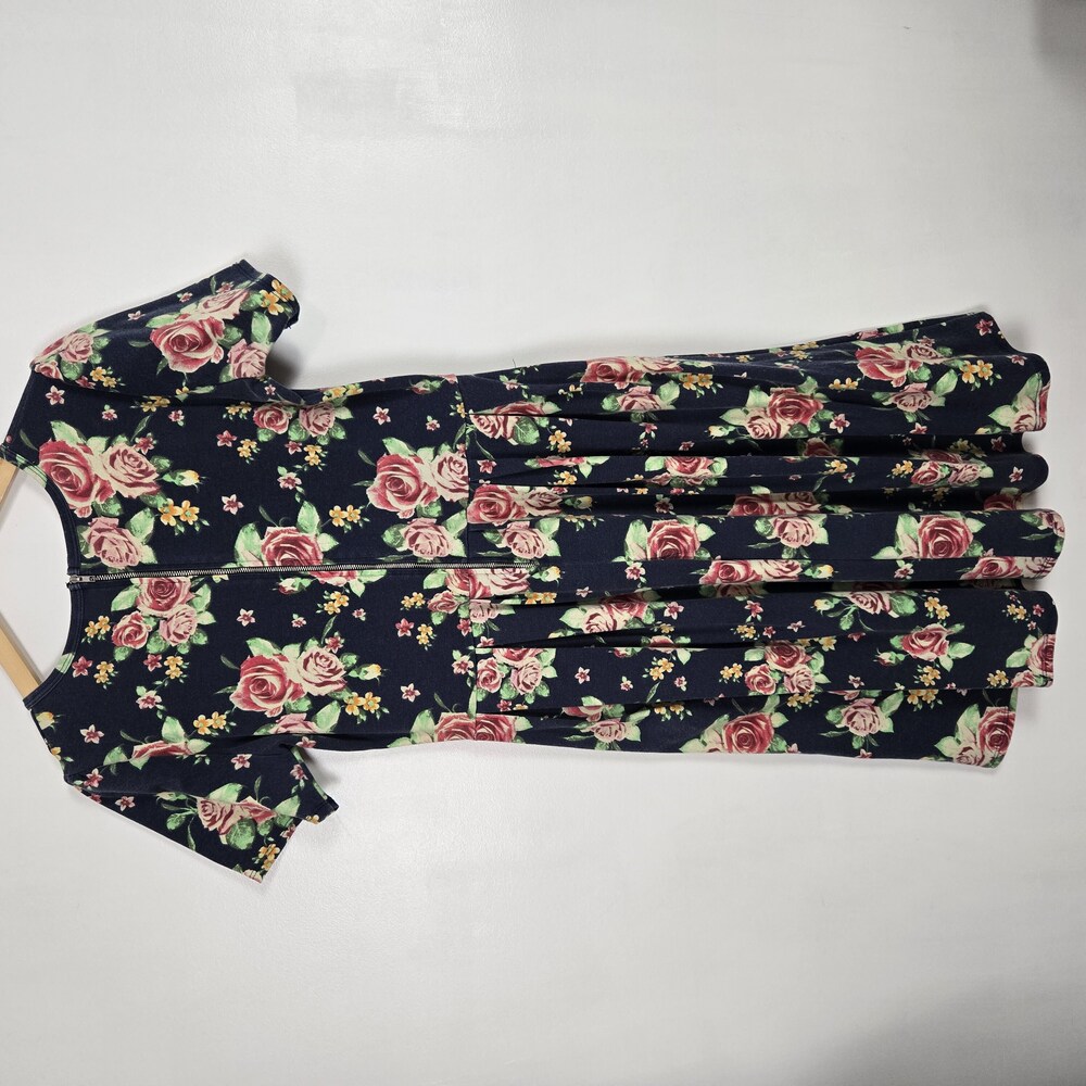 Lularoe Amelia floral print Blue XL - Picture 3 of 3